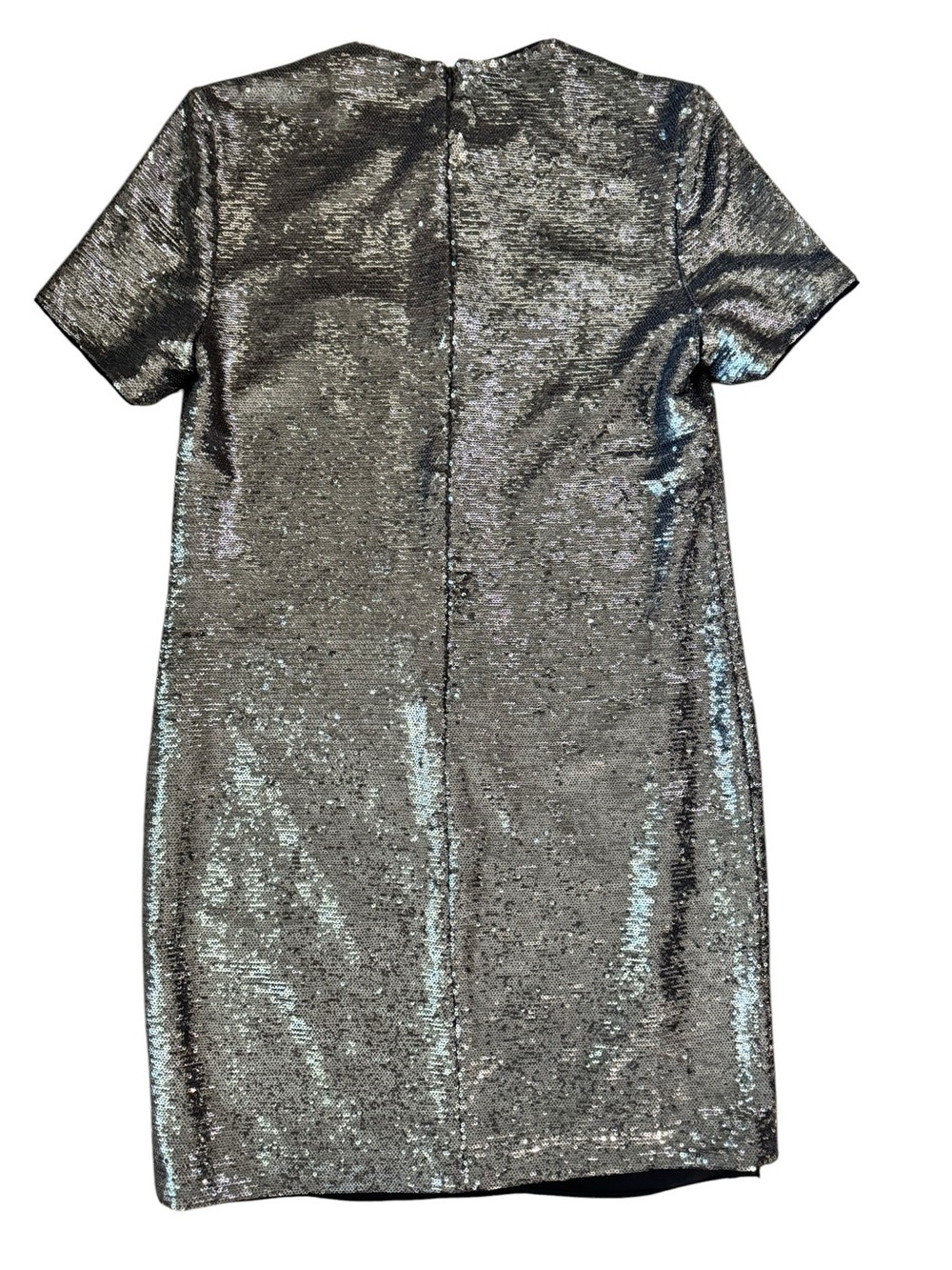 Ralph Lauren Silver Sequin Midi Cocktail Dress - Picture 2 of 6